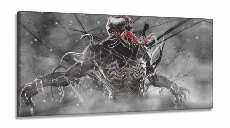 Imagem de Quadro Decorativo Venom em Tecido Canvas 130x60 m01