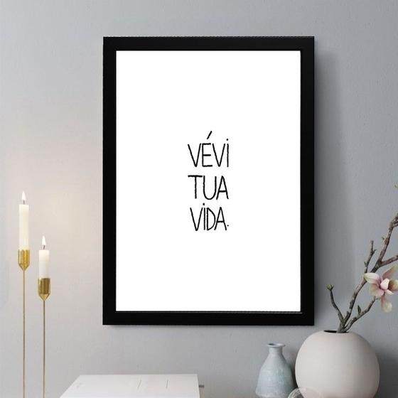 Imagem de Quadro Decorativo Vévi Tua Vida 24x18cm