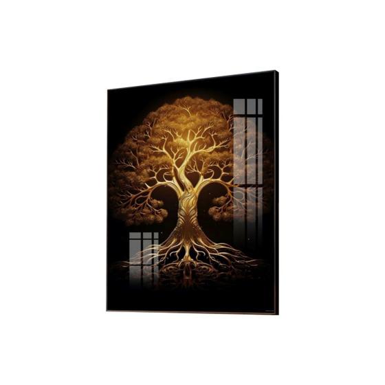 Imagem de Quadro Decorativo Vinil com Vidro Arvore Brilhante 140x110