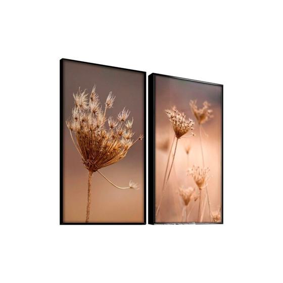 Imagem de Quadro Decorativo Vinil com Vidro Flor Dente de Leão 100x70