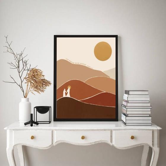 Imagem de Quadro Decorativo Você Nunca Anda Sozinho 33x24cm