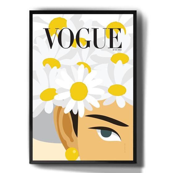 Imagem de Quadro Decorativo Vogue Desenho Mulher Capa Tumblr