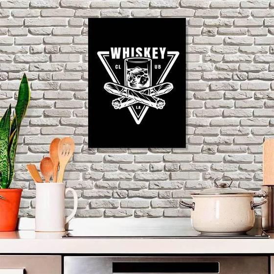 Imagem de Quadro Decorativo Whiskey Club 45x34Cm Moldura Preta