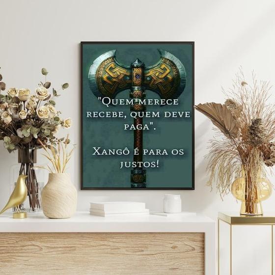 Imagem de Quadro Decorativo Xangô - Justiça 24x18cm - com vidro