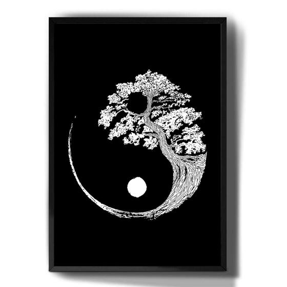 Imagem de Quadro Decorativo Yin Yang Simbolo Kung Fu Natureza