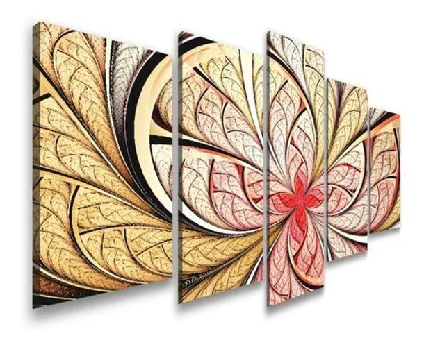 Imagem de Quadro Decorativos Sala Jantar Mandala Cores Florais Moderno