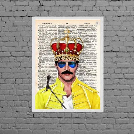 Imagem de Quadro Desenho Freddie Mercury Queen 24x18cm