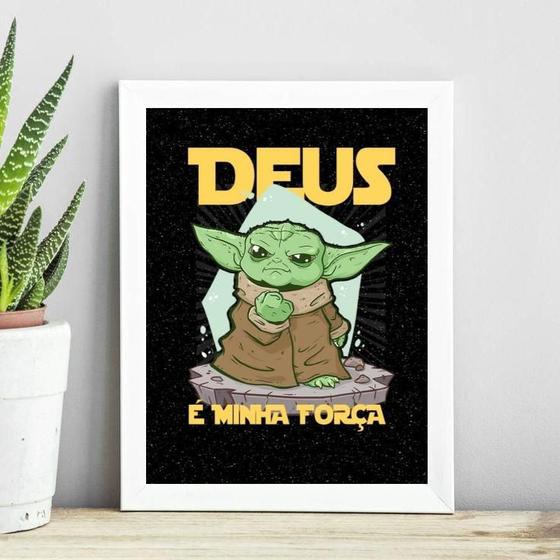 Imagem de Quadro Deus É A Minha Força 33X24Cm - Com Vidro