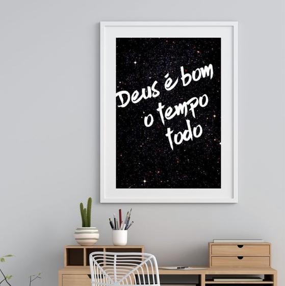 Imagem de Quadro Deus é Bom o Tempo Todo - 60x48cm