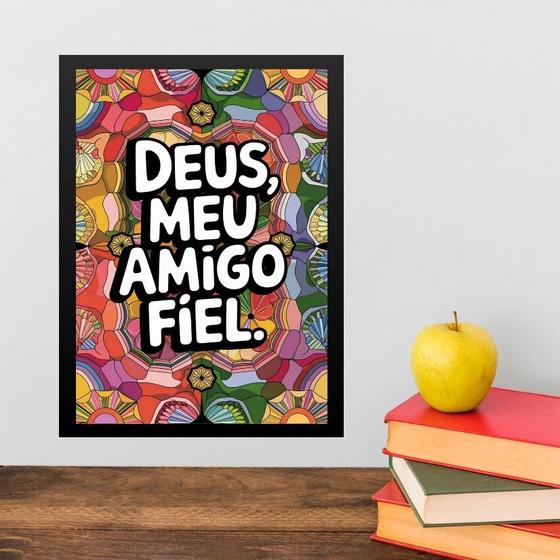 Imagem de Quadro Deus Meu Amigo Fiel 24x18cm