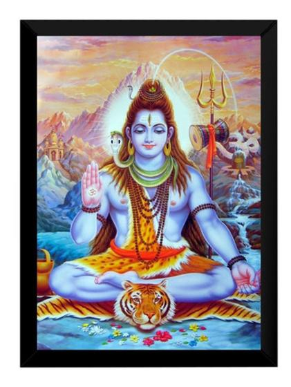 Imagem de Quadro Deus Shiva Destruidor & Regenerador Arte Hinduísmo