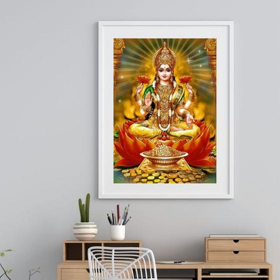 Imagem de Quadro Deusa Da Riqueza Lakshmi - 60x48cm