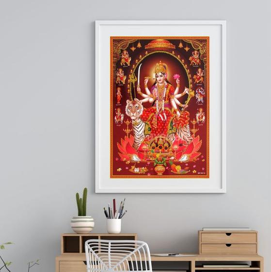 Imagem de Quadro Deusa Hindu Durga - 60x48cm