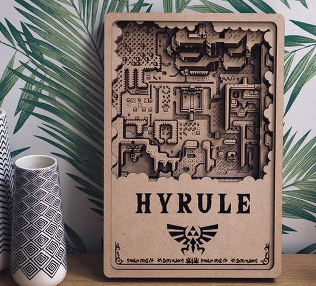 Imagem de Quadro Diorama Mapa Hyrule, Em Relevo, Decoração Gamer 60cm