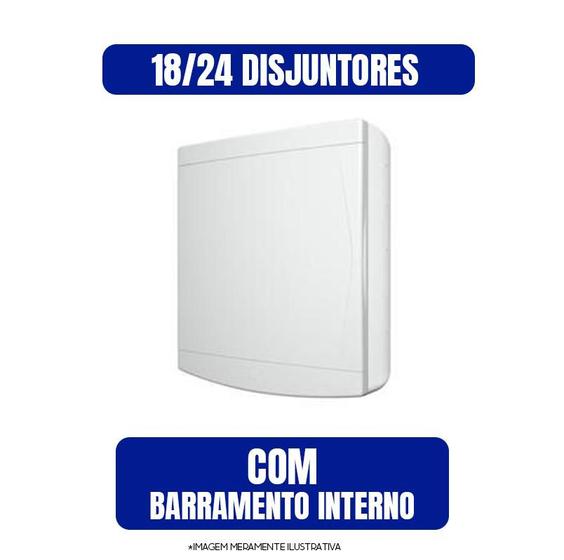Quadro Distribuição PVC de Embutir 18/24 Disjuntores Com Barramento Interno TIGRE (33048513) Menor preço em Quadro Distribuição PVC de Embutir 18/24 Disjuntores Com Barramento Interno TIGRE (33048513)