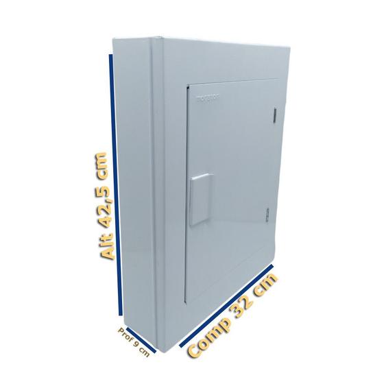 Quadro Distribuição Sobrepor Com Barramento Trifásico 80a 27 Din Moratori Menor preço em Quadro Distribuição Sobrepor Com Barramento Trifásico 80a 27 Din Moratori
