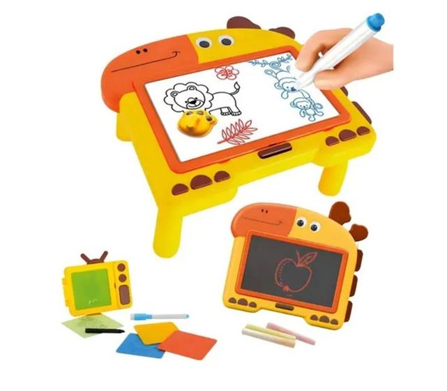 Imagem de Quadro Divertido 2x1 Lousa Giz Caneta Apagador - DmToys