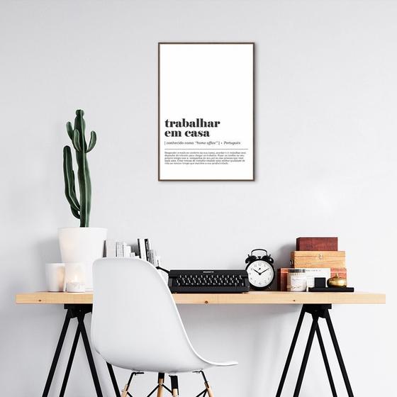 Imagem de Quadro Divertido Significado HomeOffice 100x70 Filete Marrom Moldura Filete, Marrom Cafe