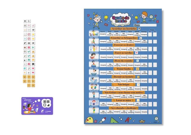 Quadro Do Incentivo E Tarefas Infantil P/ Meninos + 46 Imãs Menor preço em Quadro Do Incentivo E Tarefas Infantil P/ Meninos + 46 Imãs