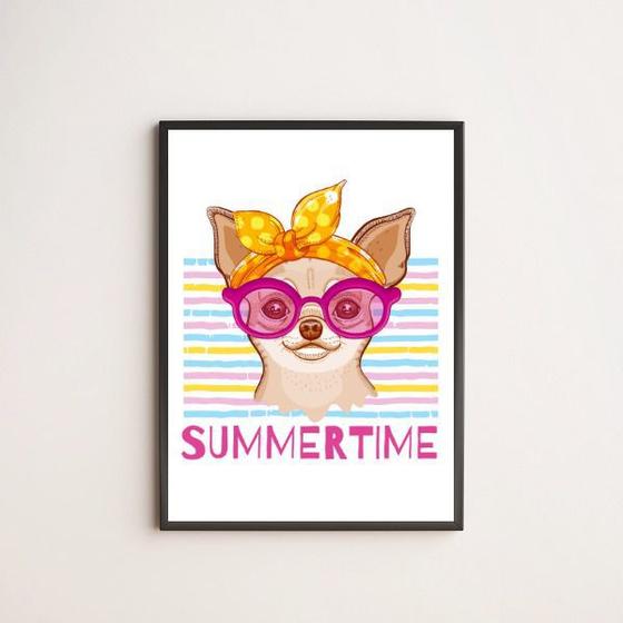 Imagem de Quadro Dog Summer Time 24x18cm