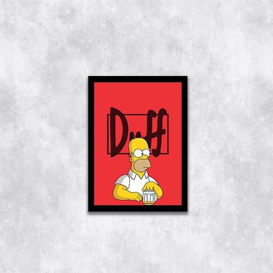 Imagem de Quadro Duff Beer Homer Simpsons 24x18cm - com vidro