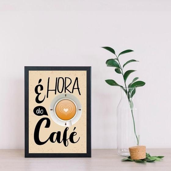 Imagem de Quadro É Hora Do Café 24X18Cm - Com Vidro