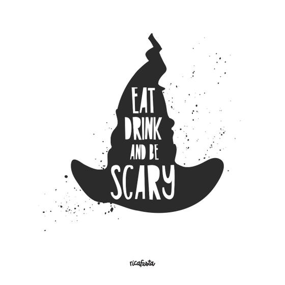 Imagem de Quadro eat drink and be scary