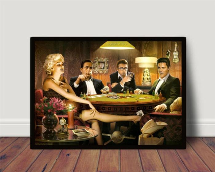 Imagem de Quadro Elvis Presley James Dean Marilyn Monroe Poker Arte