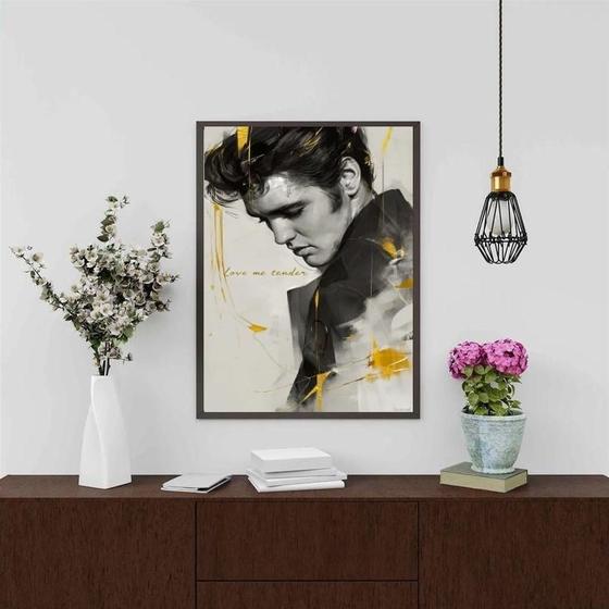 Imagem de Quadro Elvis Presley - Love Me Tender 24X18Cm - Com Vidro