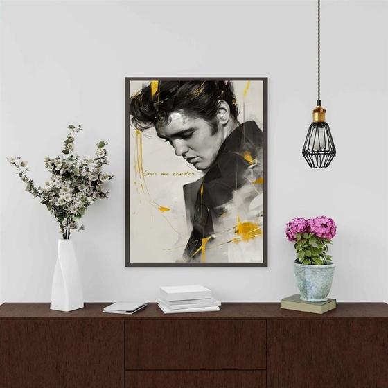 Imagem de Quadro Elvis Presley -  Love Me Tender 24x18cm