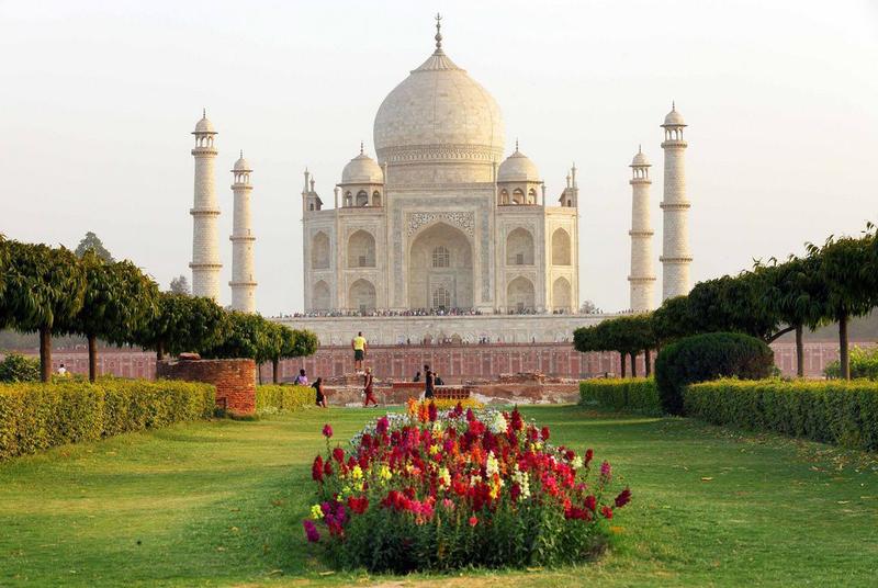 Imagem de  Quadro em Canvas Taj Mahal mausoléu situado em Agra na Índia.