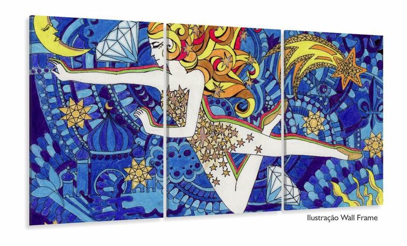 Imagem de Quadro Em Tecido Beatle.s Lucy In The Sky With Diamonds 120x60 3 peças