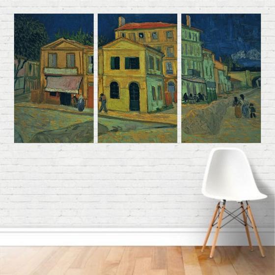 Imagem de Quadro Em Tela Canvas - A Casa Amarela De Van Gogh 125X65