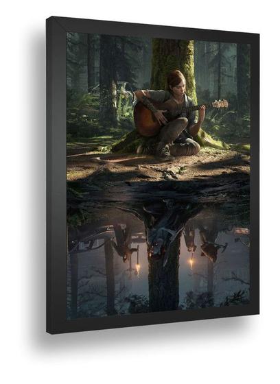 Quadro Emoldurado Poste The Last Of Us Ellie Joel Ps4com Vidro 