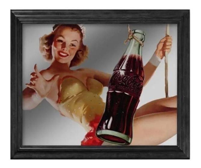 Imagem de Quadro Espelho Madeira/vidro Coca-cola Swinging With 26970