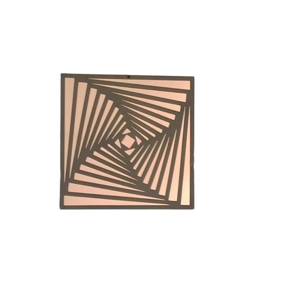 Imagem de Quadro  Espiral 3d 38x38 Cm Preto/bronze