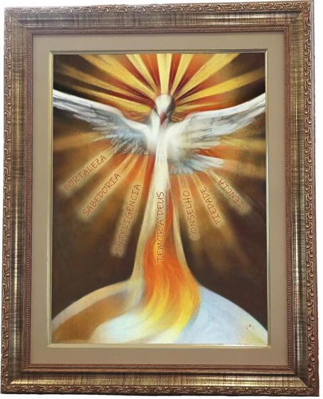 Imagem de Quadro Espirito Santo, Sete Dons, Mod 03, Tam53x43cm Angelus