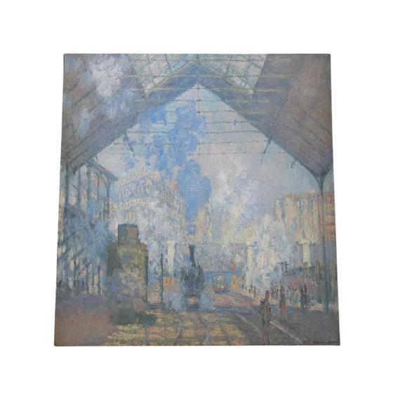 Imagem de Quadro Estação De Saint-Lare Claude Monet Canvas 80X80Cm