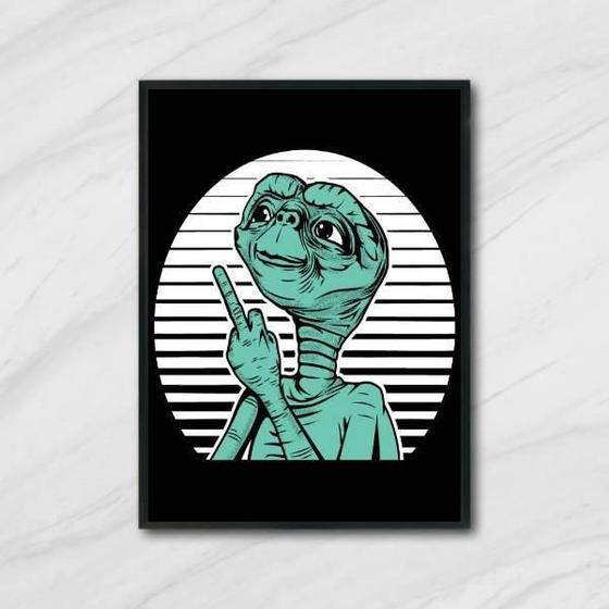 Imagem de Quadro Et Mostrando O Dedo 33X24Cm - Com Vidro