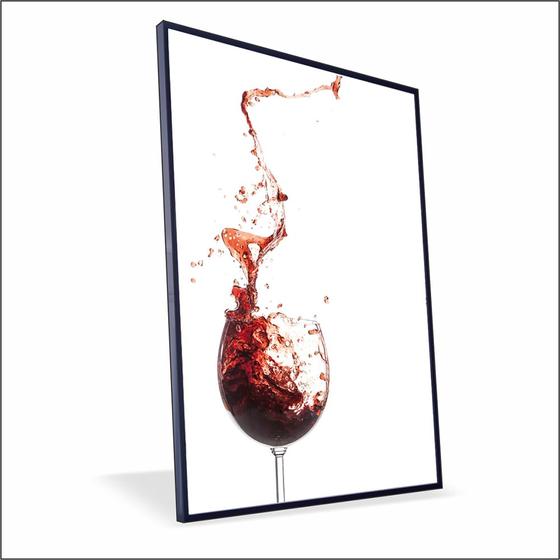 Imagem de Quadro Explosão de Vinho Canvas Com Vidro