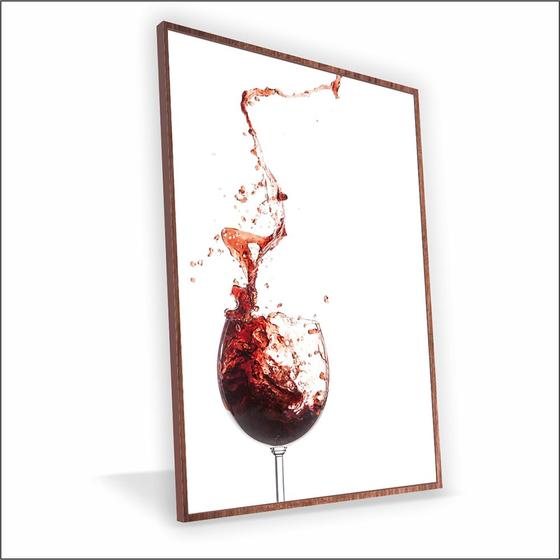 Imagem de Quadro Explosão de Vinho Canvas Com Vidro