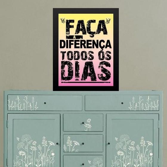 Imagem de Quadro Faça A Diferença Todos Os Dias 33X24Cm - Com Vidro