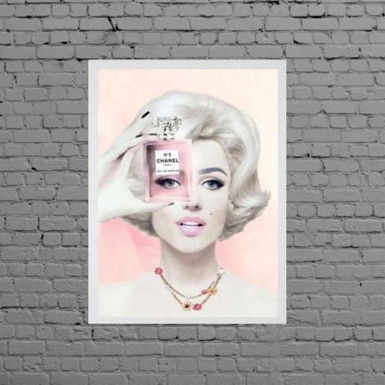 Imagem de Quadro Fashion Marilyn Perfume 24x18cm