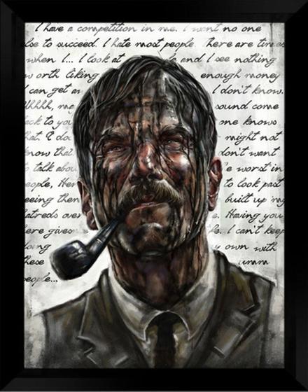 Imagem de Quadro Filme Sangue Negro Daniel Day Lewis Moldura 42x29cm