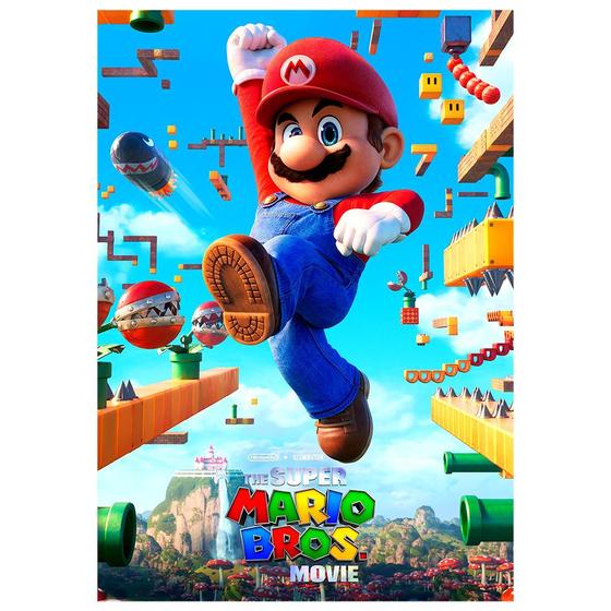 Quadro Filme Super Mario Bros 2023 SET03 MDF3 28X40cm Pôster Menor preço em Quadro Filme Super Mario Bros 2023 SET03 MDF3 28X40cm Pôster