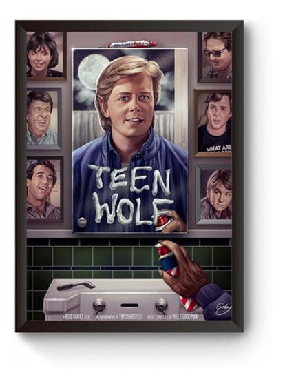 Imagem de Quadro Filme Teen Wolf Poster Moldurado