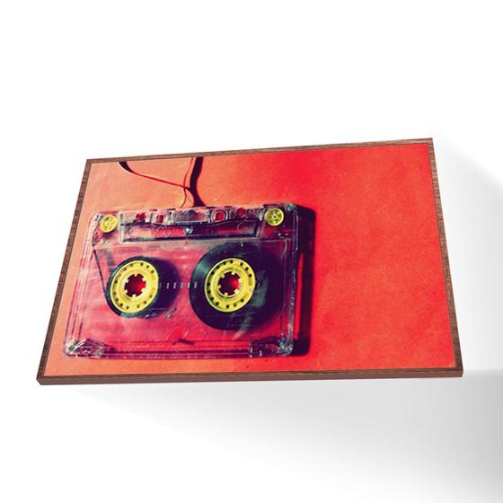 Imagem de Quadro Fita K7 Canvas Com Vidro