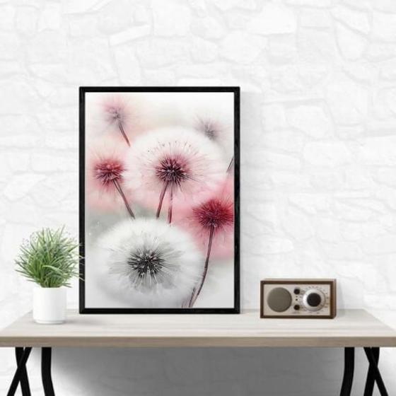 Imagem de Quadro Flores Dente De Leão Soft 45X34Cm - Com Vidro
