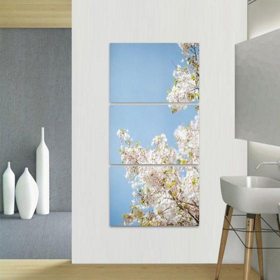 Imagem de Quadro Flores e Plantas Natureza Paisagem Conjunto Vertical