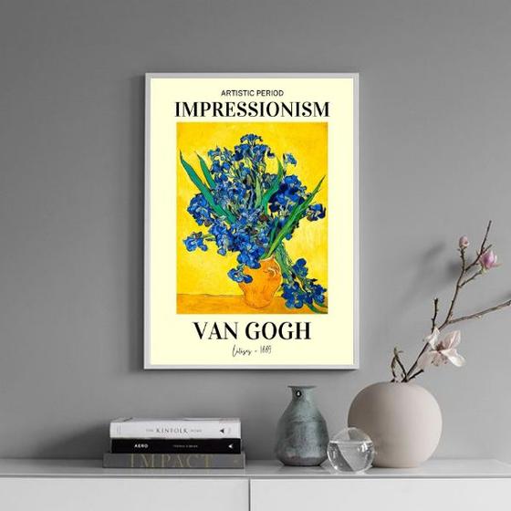 Imagem de Quadro Flores Impressionistas - Van Gogh 24x18cm